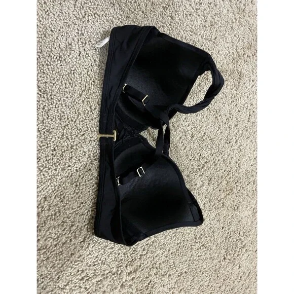 Athleta XS black two-piece bikini set halter underwire top high-waisted Shorts - Picture 11 of 15